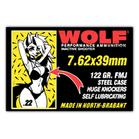 LOONA WOLF PERFORMANCE AMMUNITION 762x39 sticker LARGE